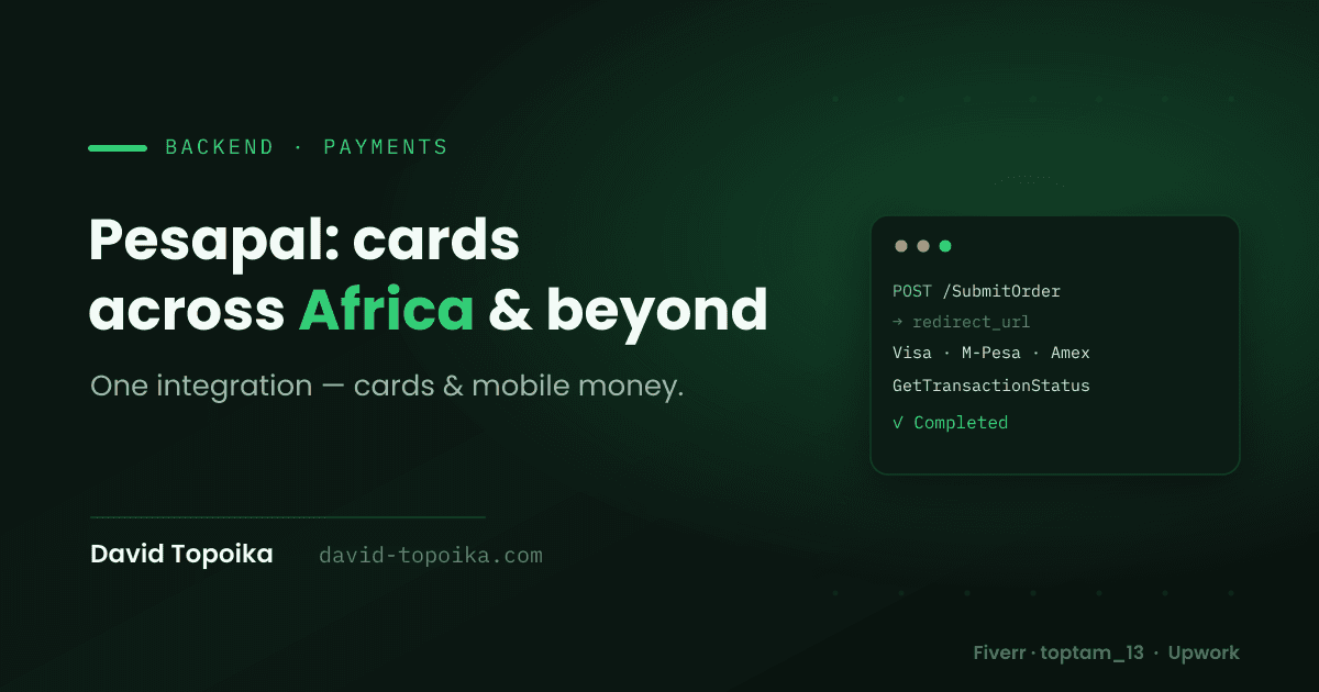 Pesapal Integration: Card Payments Across Africa