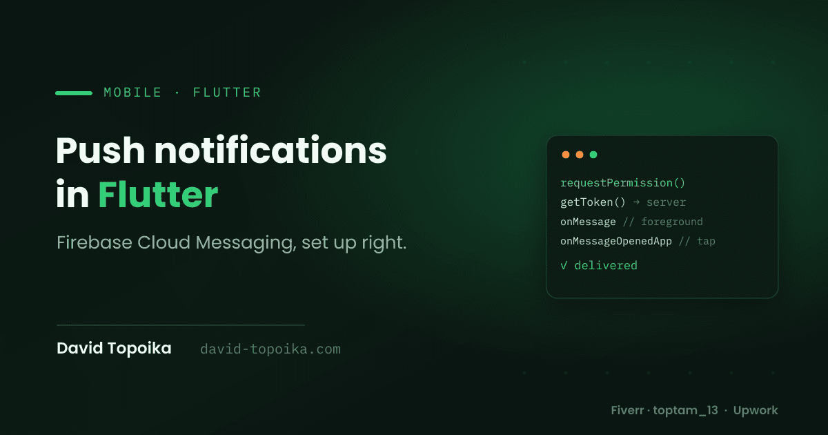 Push Notifications in Flutter with FCM: Guide
