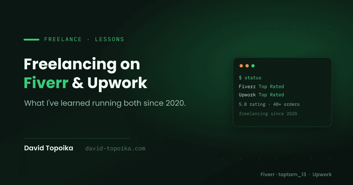 Freelancing on Fiverr and Upwork