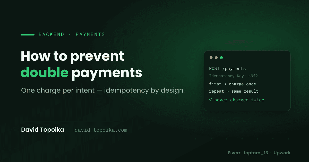 Prevent Double Payments (Node.js)